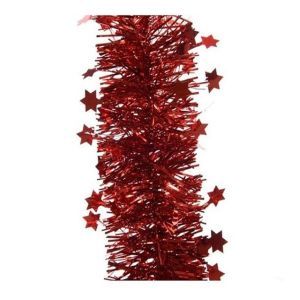 Kerstboom slinger ster 270 cm Rood